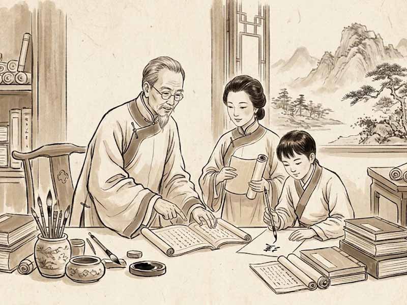 Thiên Khốc cung Phụ Mẫu kết hợp Hóa Khoa biến nỗi buồn thành trí tuệ, cha mẹ có học vấn cao