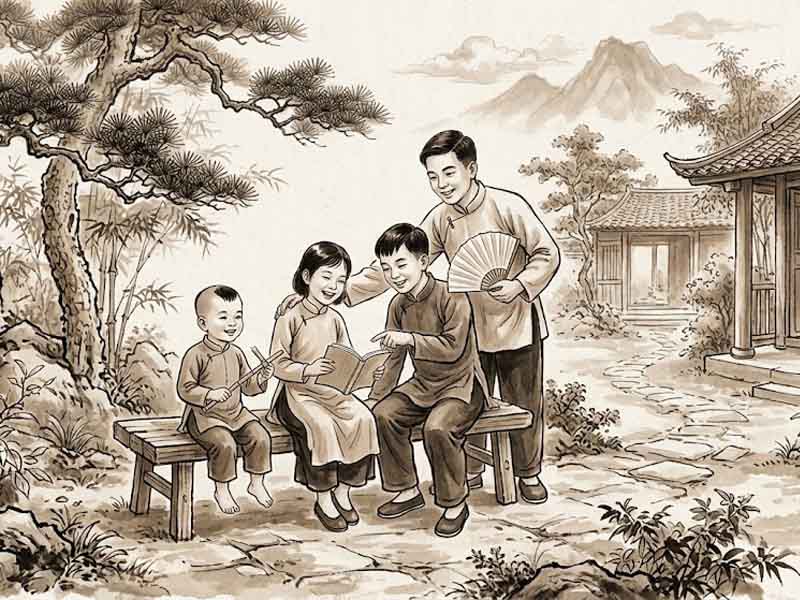 Mẫu người sao Hóa Lộc cung Huynh Đệ chỉ gia đình đông anh chị em, hỗ trợ nhau về tài chính