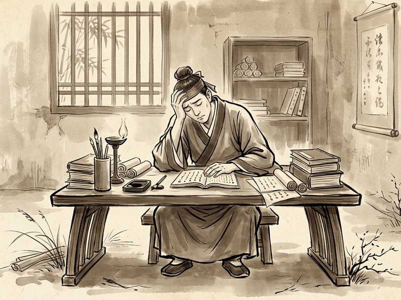 Mộ Trung Thai Tọa gặp Tuần Triệt khiến tiền vận học hành, công danh lận đận, chậm tiến