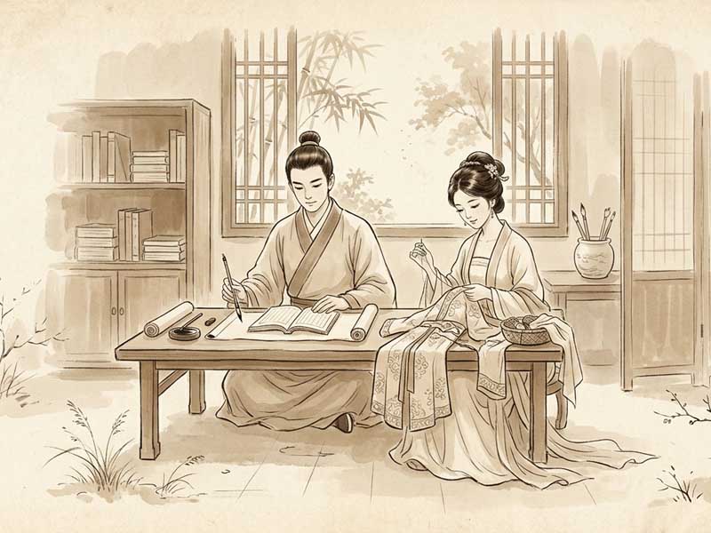 Đào Hoa cùng Long Trì, Phượng Các cư Phụ Mẫu