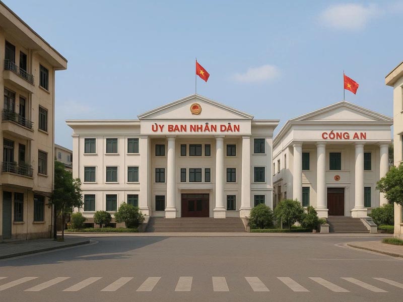 quan phủ tại cung điền trạch sống gần trụ sở ủy ban, tòa án, công an