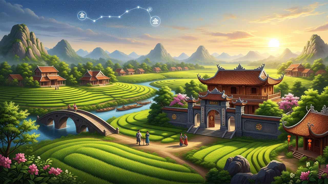 Cung Điền Trạch đại diện cho đất đai, chỗ ở, gia trạch và tổ nghiệp