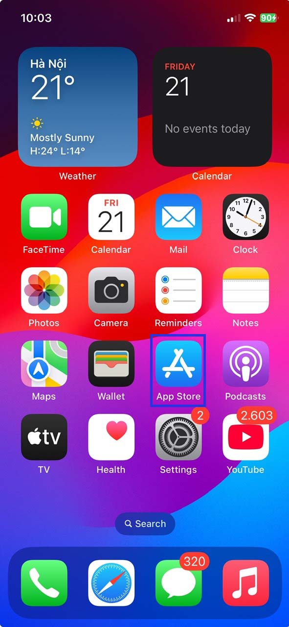 bước 1 tải app aituvi trên ios
