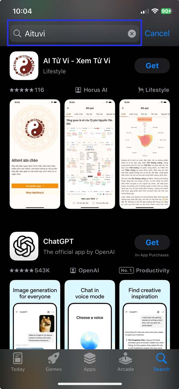 bước 2 tải app aituvi trên ios
