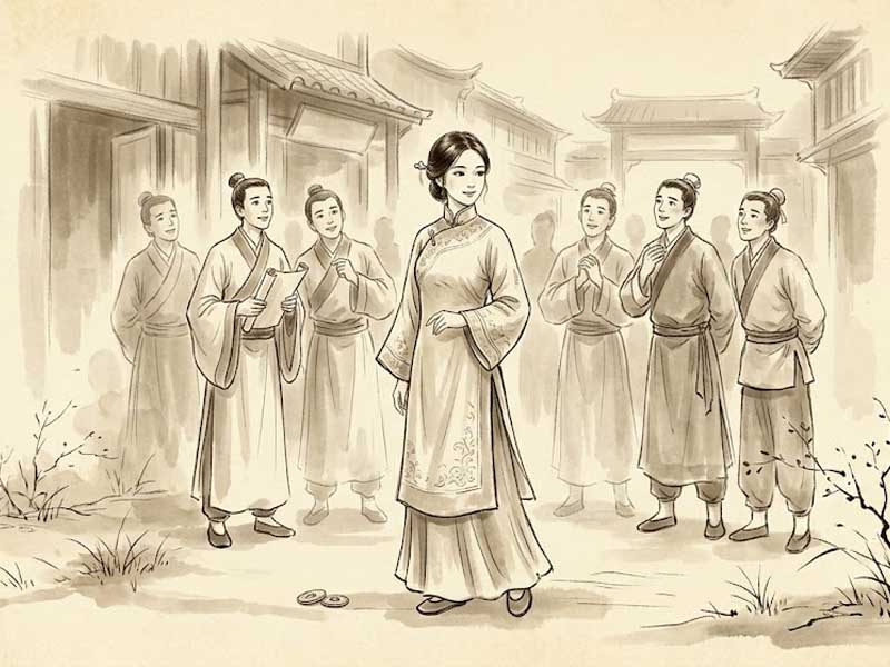 Mộc Dục cùng Đào Hoa cư Thiên Di