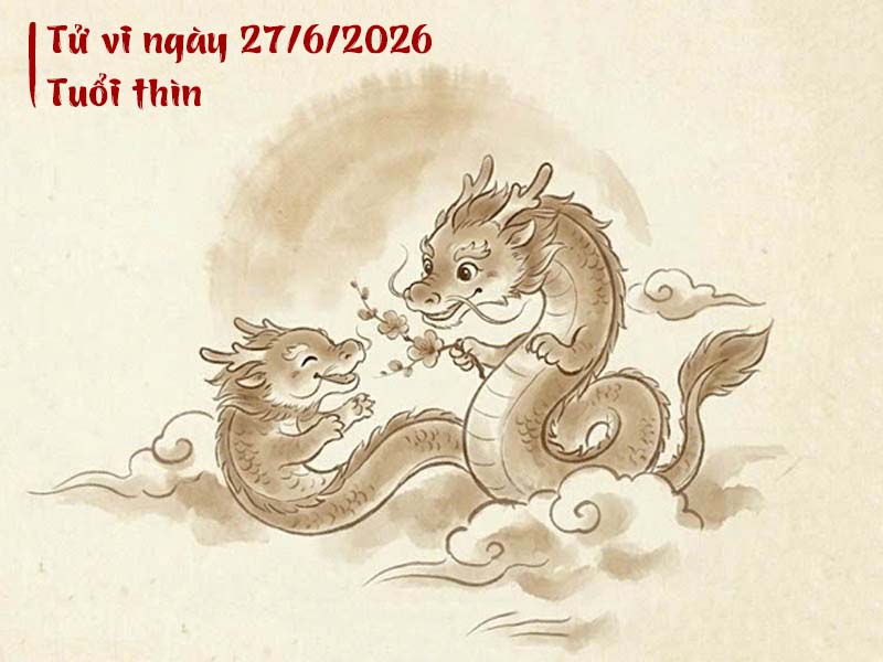 tử vi ngày 27/6/2026 tuổi Thìn