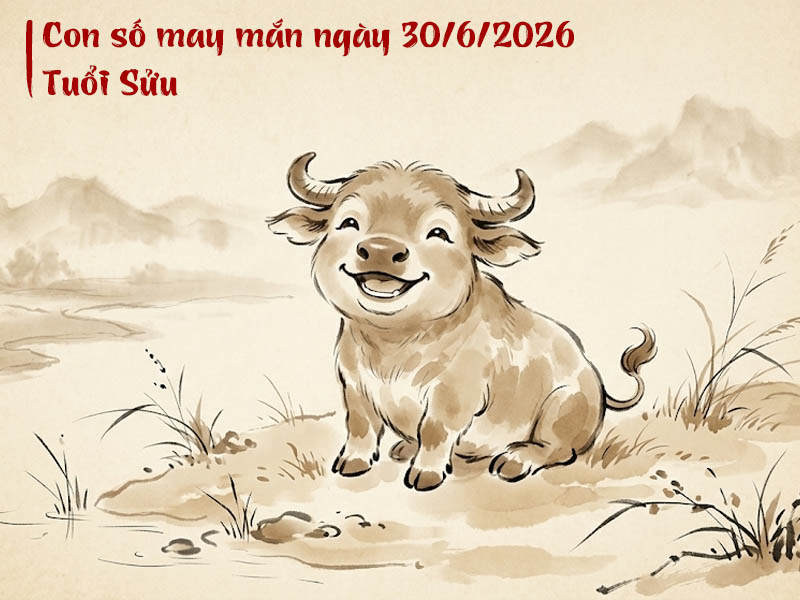 con số tử vi may mắn ngày 30/6/2026 tuổi sửu