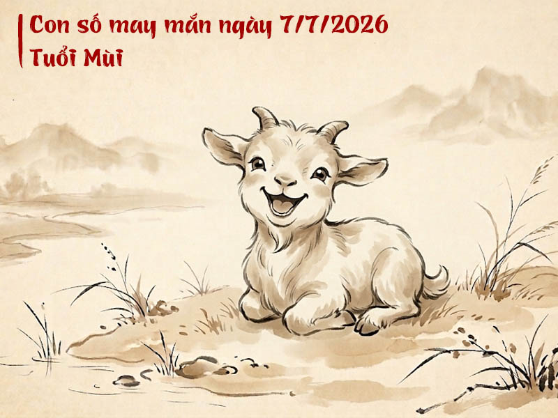 Con số tử vi may mắn ngày 7/7/2026 tuổi mùi