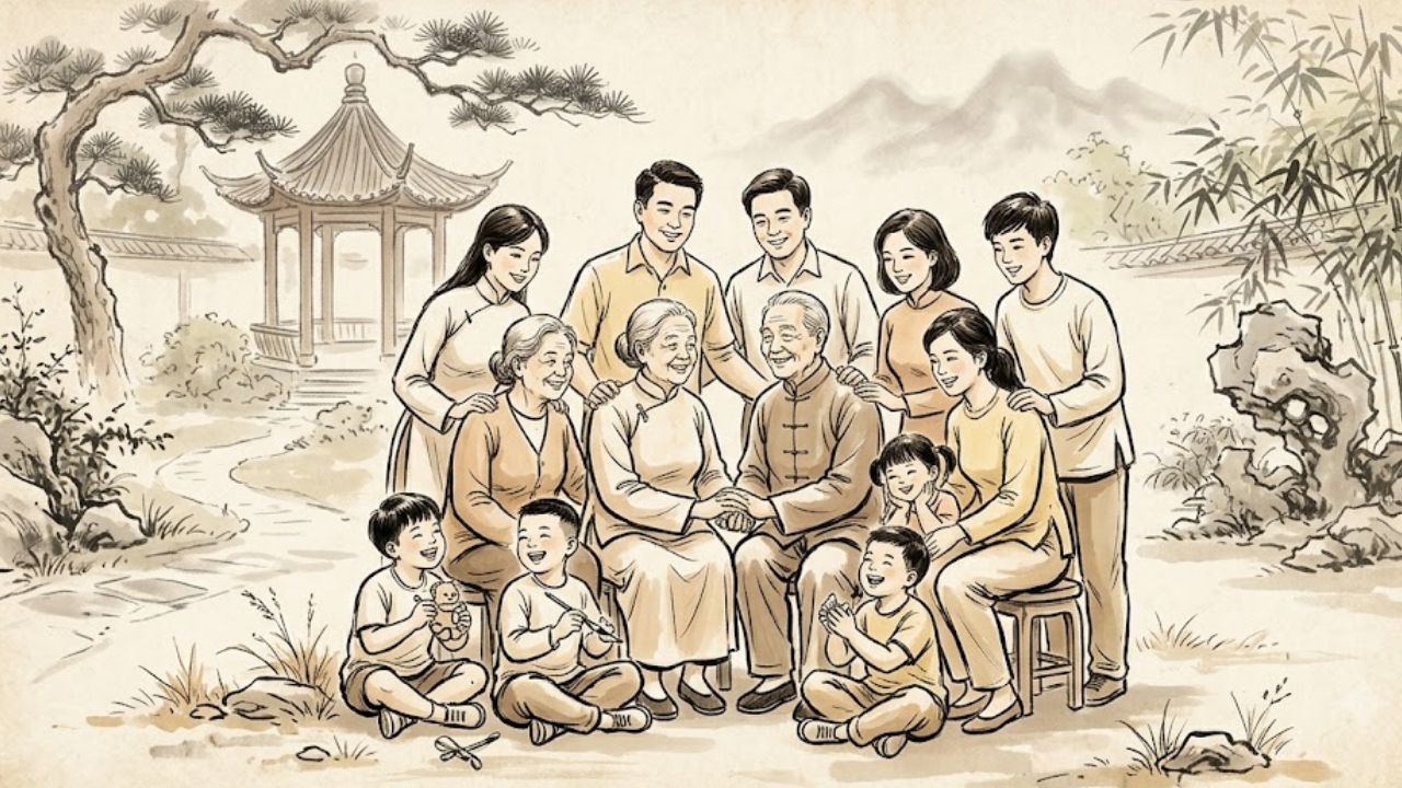 Sao Lâm Quan cung Phúc Đức tiết lộ gia tộc hưng vượng, công danh thăng tiến