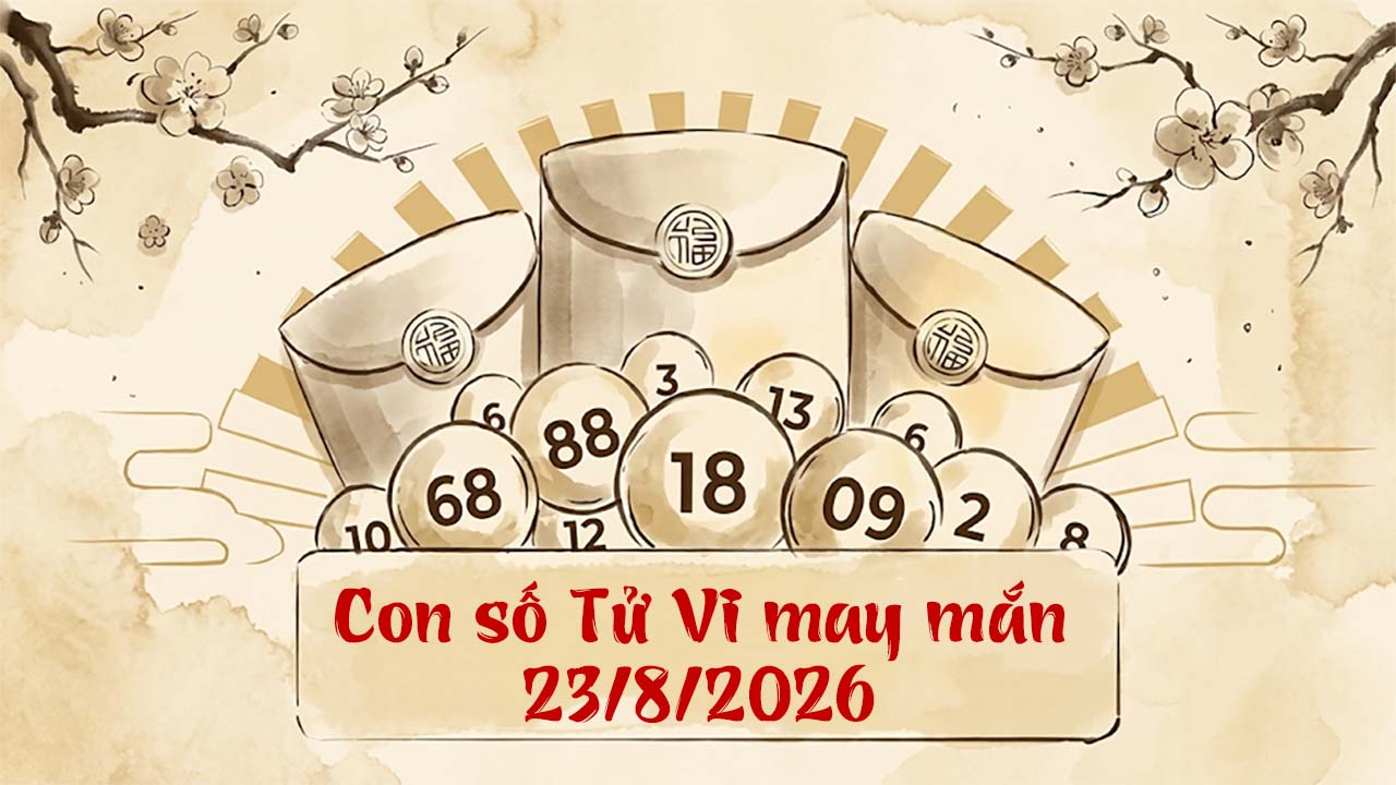 Con số tử vi may mắn ngày 23/8/2026, số 9 mở đường phát tài, số 51 hốt hết đại lộc