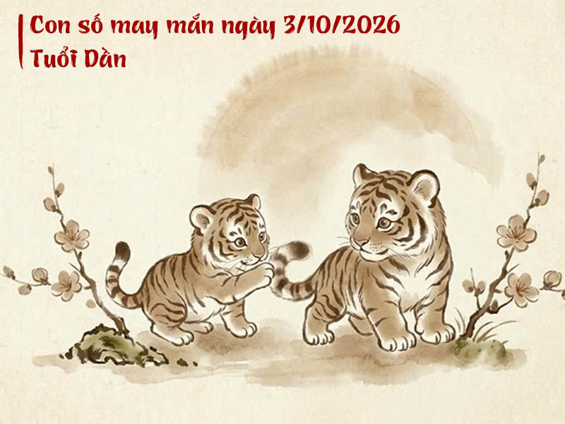 Con số tử vi ngày 3/10/2026 Dần