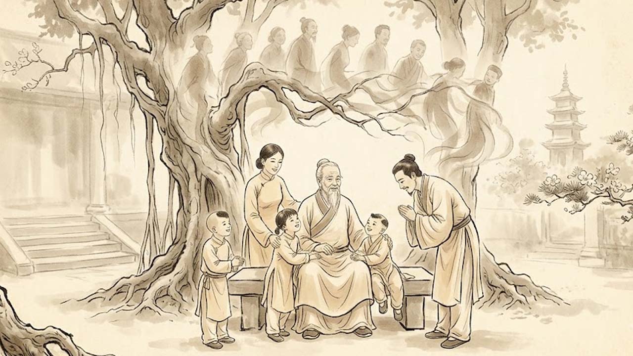 Sao Thiên Quan cung Phúc Đức chủ sự tâm tính từ bi, hưởng phúc thọ sâu dày từ tổ tiên