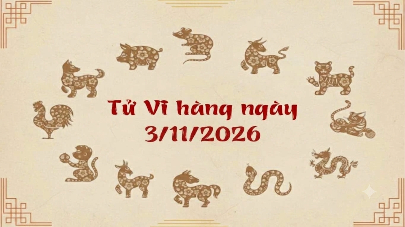 Tử vi thứ 3 ngày 3/11/2026 của 12 con giáp, Dần và Tuất bứt phá tài lộc