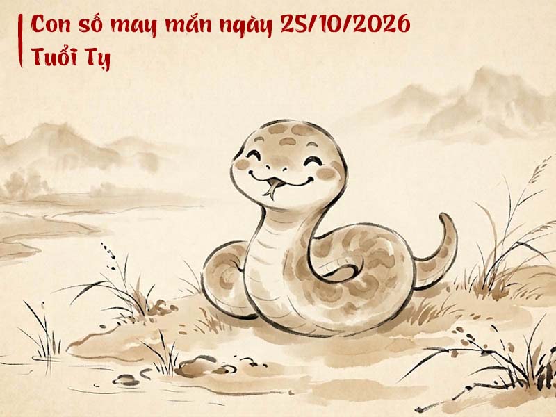 Con số may mắn ngayd 25 tháng 10 năm 2026 tuổi Tỵ